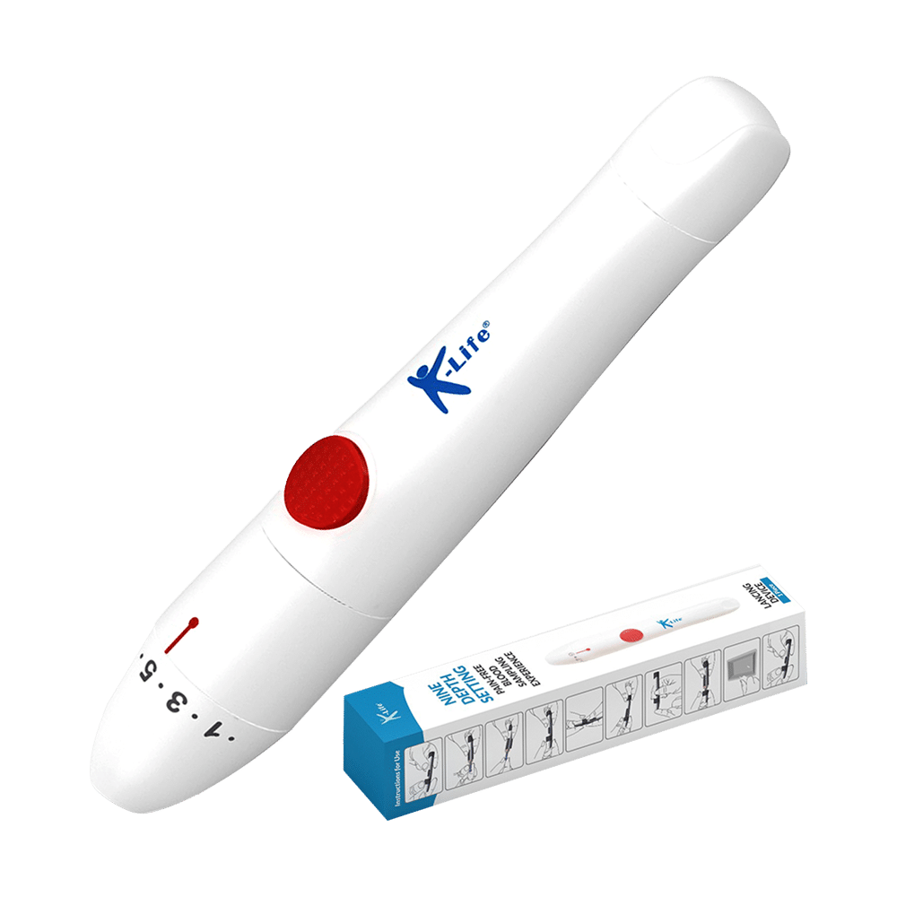 K-Life Adjustable Painless Glucometer Blood Lancet Pen Device