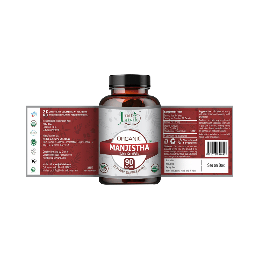 Just Jaivik Organic Manjistha Caplet - Image 3