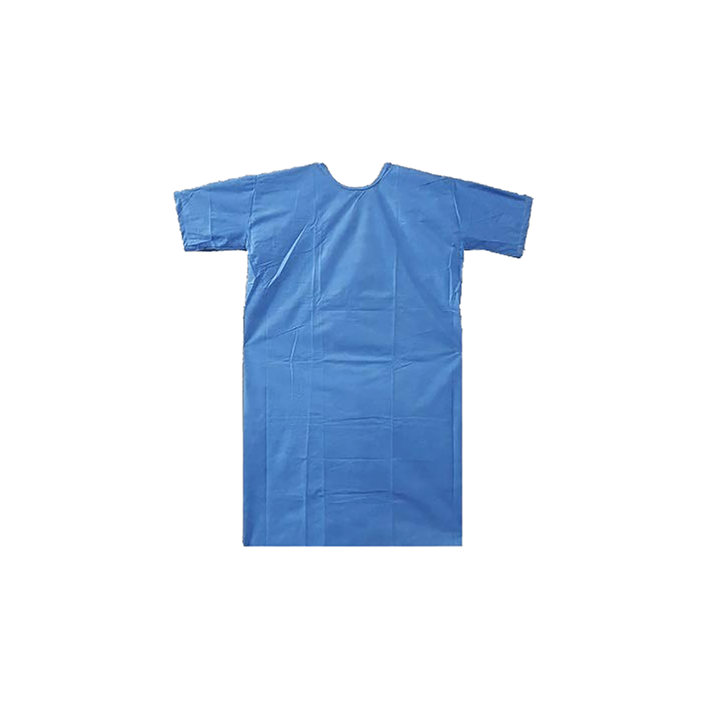 Medi Karma Disposable Patient Gown XL Medical Blue - Image 3