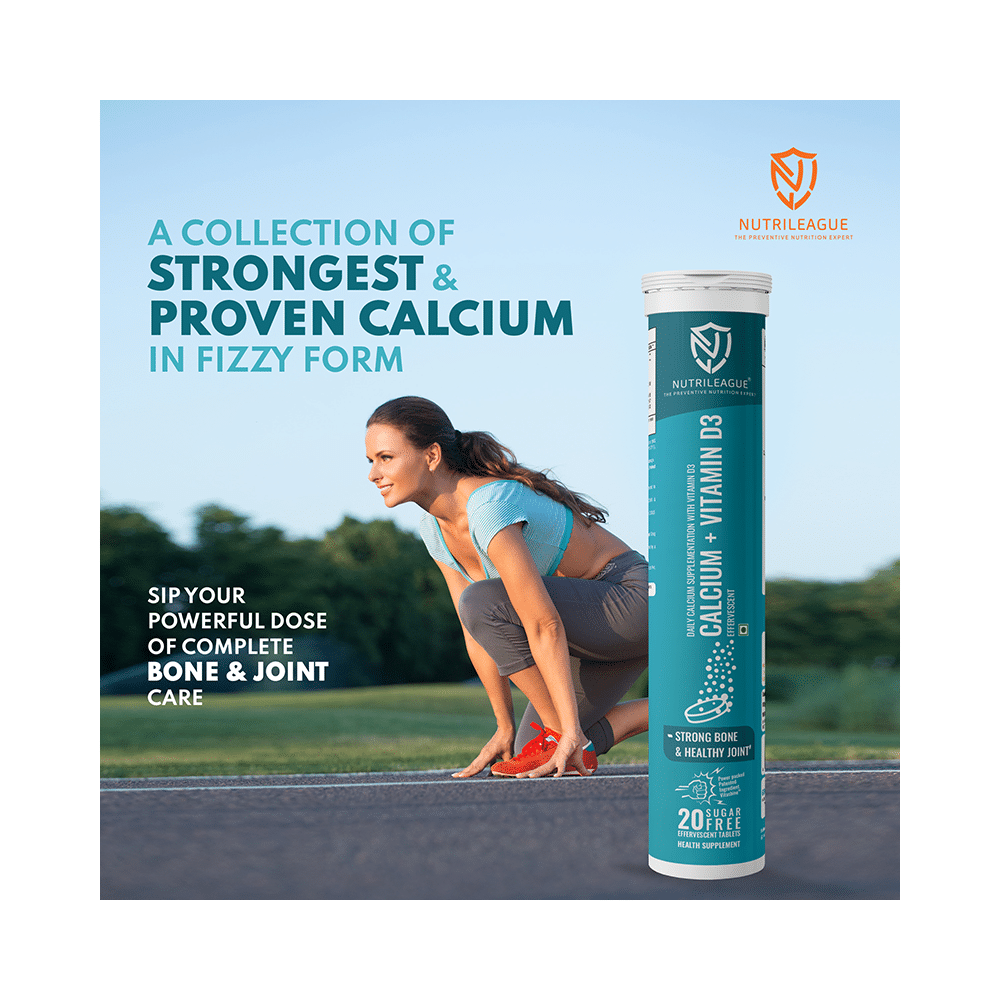 Nutrileague Calcium + Vitamin D3 Effervescent Tablet for Strong Bone & Healthy Joints (20 Each) - Image 6