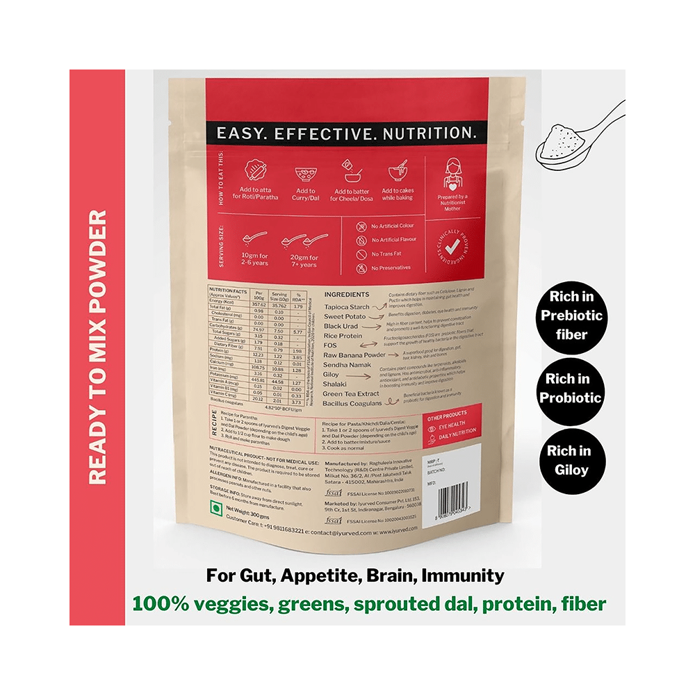 Iyurved Kids & Teens Digest Veggies & Dal Powder - Image 3