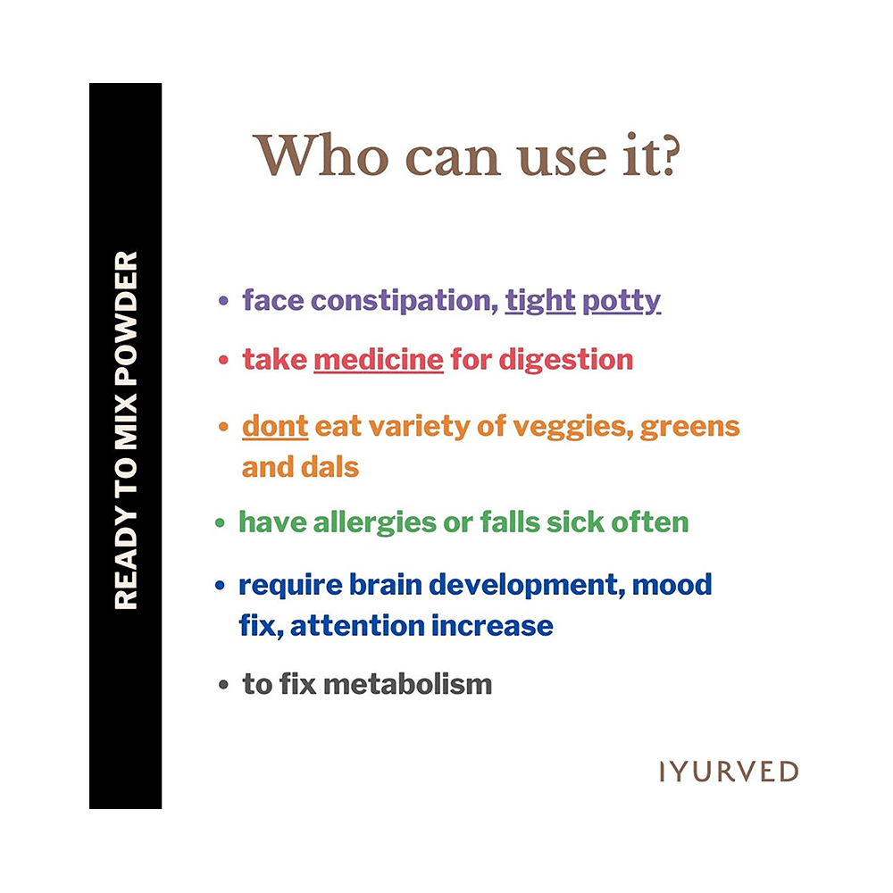 Iyurved Kids & Teens Digest Veggies & Dal Powder - Image 5