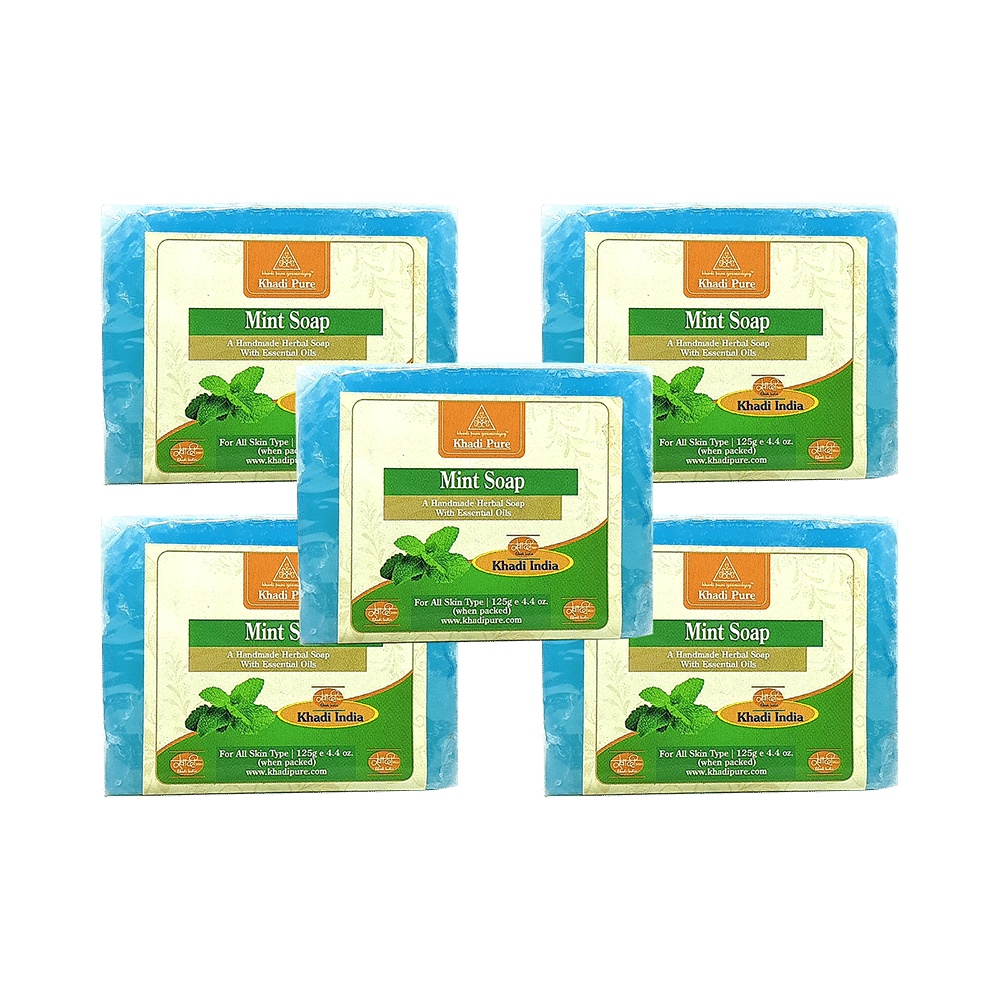 Khadi Pure Mint Soap (125gm Each) - Image 1