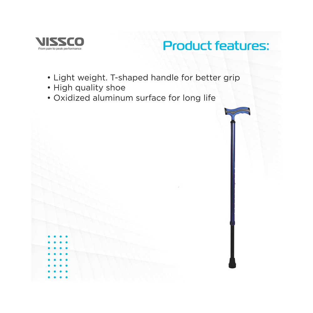 Vissco 2911 Vissco Avanti Plus T Shape Aluminum Single Stick Universal - Image 2