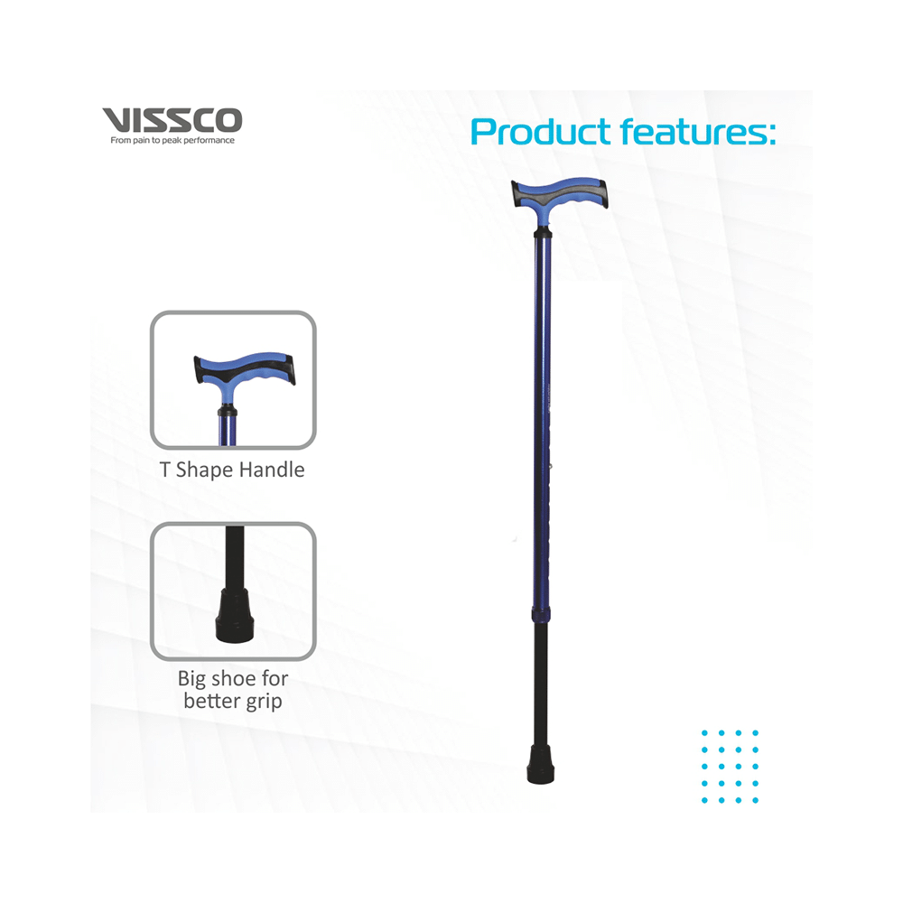Vissco 2911 Vissco Avanti Plus T Shape Aluminum Single Stick Universal - Image 4