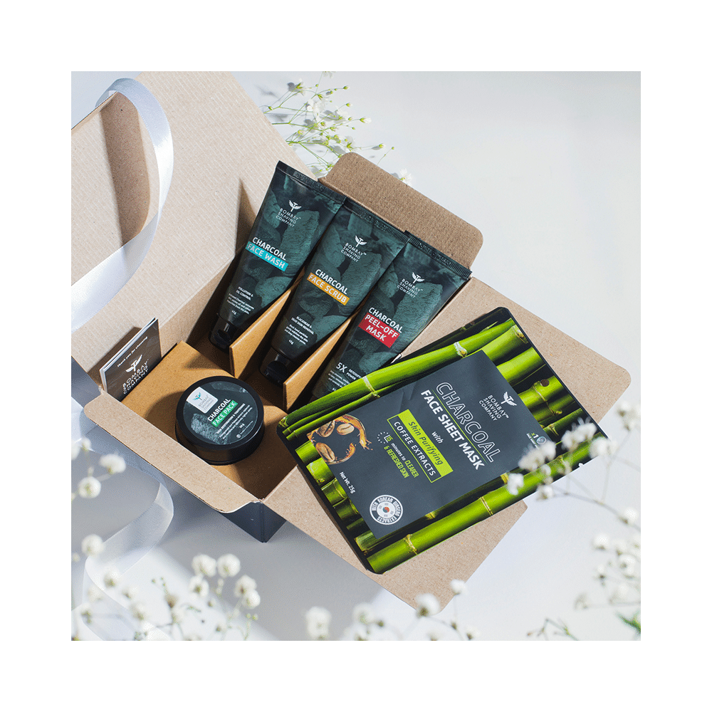 Bombay Shaving Company 5-in1 Charcoal De-tan & Detox Valentine's Day Gift Kit Kit - Image 2