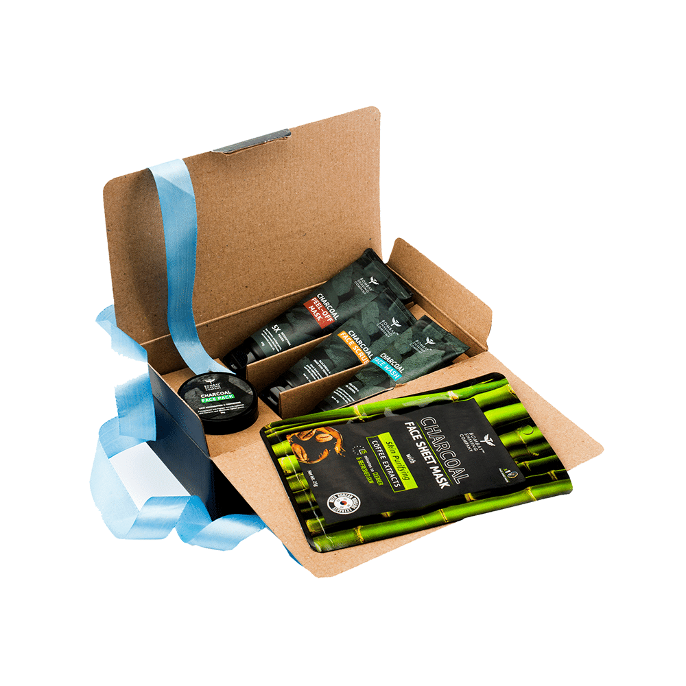 Bombay Shaving Company 5-in1 Charcoal De-tan & Detox Valentine's Day Gift Kit Kit - Image 1