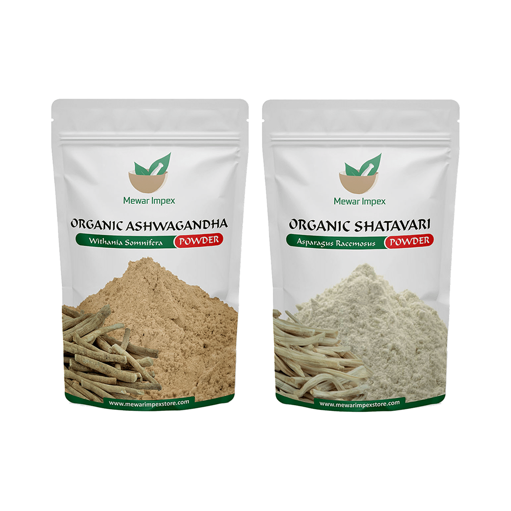 Mewar Impex Combo Pack of Organic Ashwagandha Powder & Organic Shatavari Powder (100gm Each)
