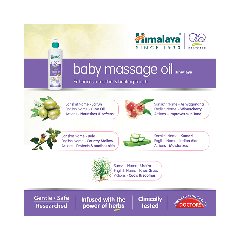 Himalaya Baby Massage Oil with Olive Oil & Winter Cherry | Improves Skin Tone | Pure, Gentle & Safe - Image 4