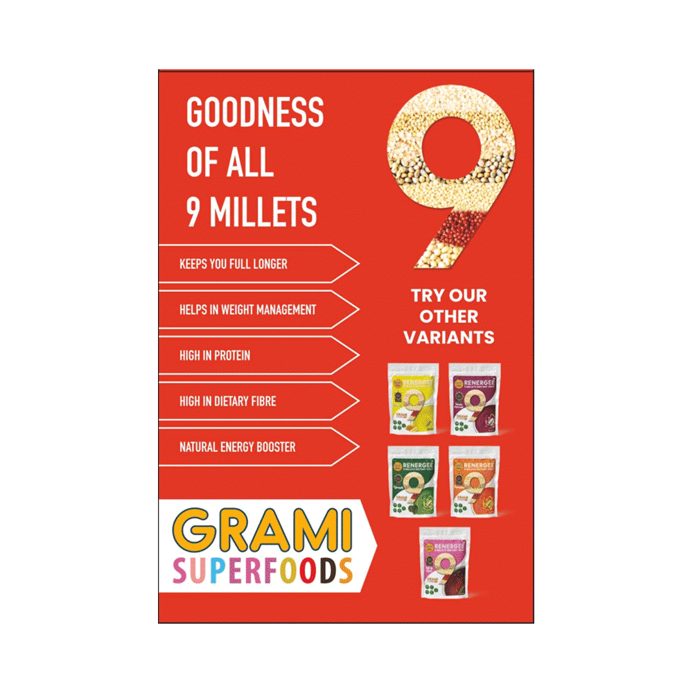Grami Superfoods Renergee 9 Millets Instant Gluten Free Soup Sachet (20gm Each) Tomato - Image 6