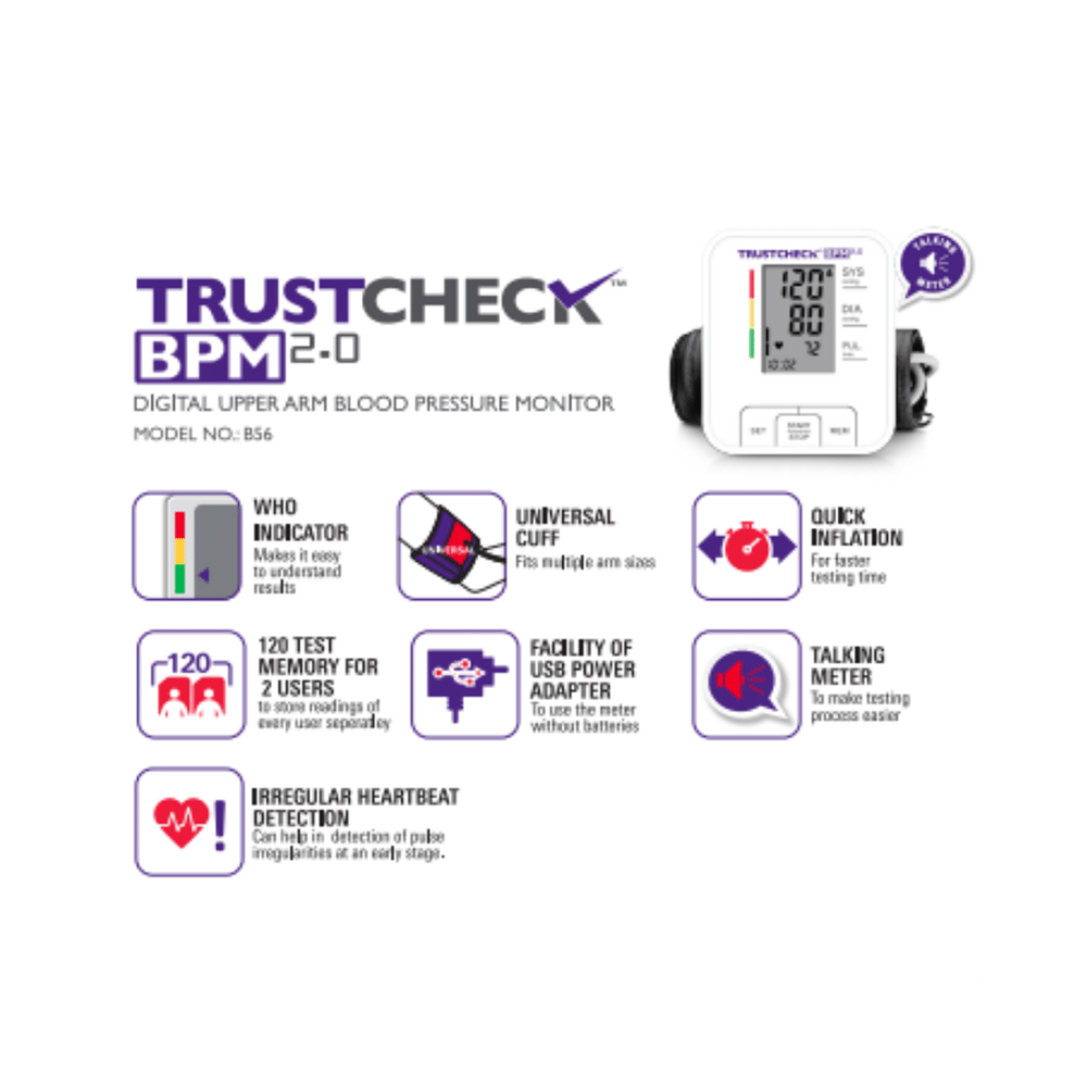 Arkray A90046G+L Combo Pack of Trustcheck BPM 2.0 &  Glucocard G+ Link with Bluetooth White - Image 4
