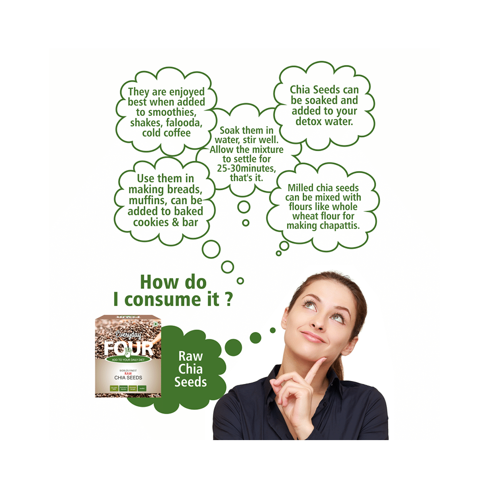 Everyday Four Raw Chia Seeds (150gm Each) - Image 5