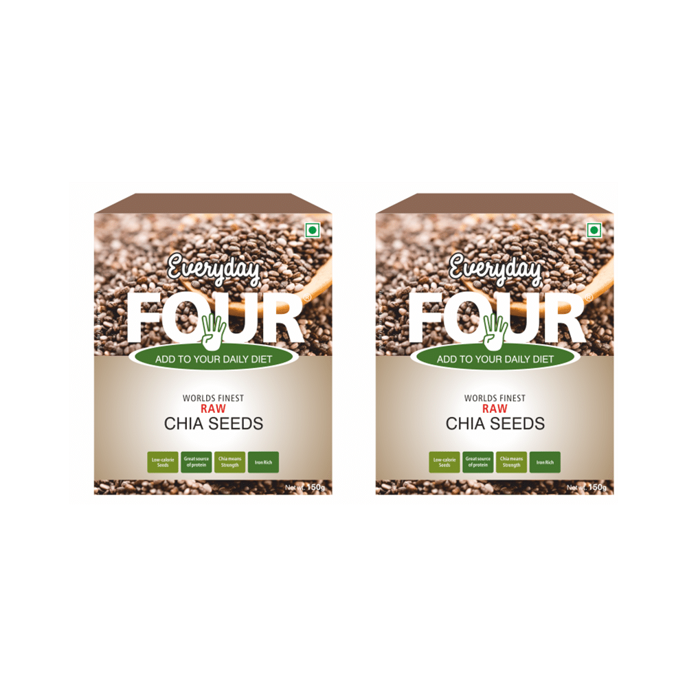 Everyday Four Raw Chia Seeds (150gm Each) - Image 1