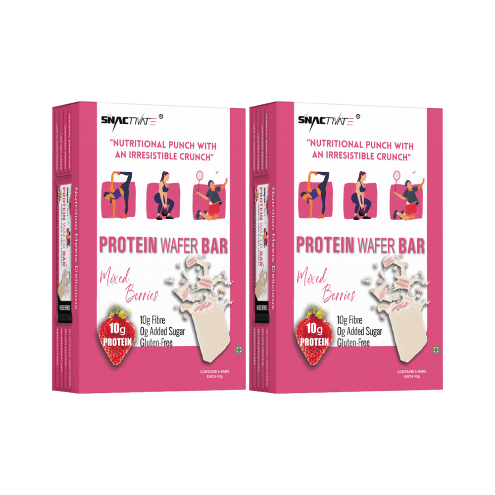 Snactivate Protein Wafer Bar (40gm Each) Mixed Berries