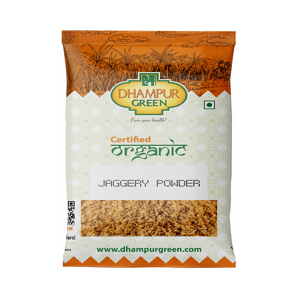 Dhampur Green Certified Organic Jaggery Natural Sweetener | Non-GMO & Gluten Free | Powder