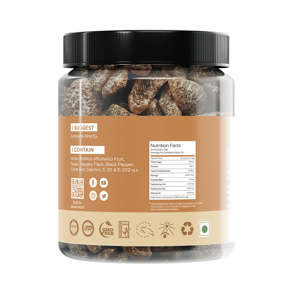Vitro Naturals I Am Tasty Amla Candy | Rich in Vitamin C for Immunity & Blood Purification Jaggery with Spices - Image 2