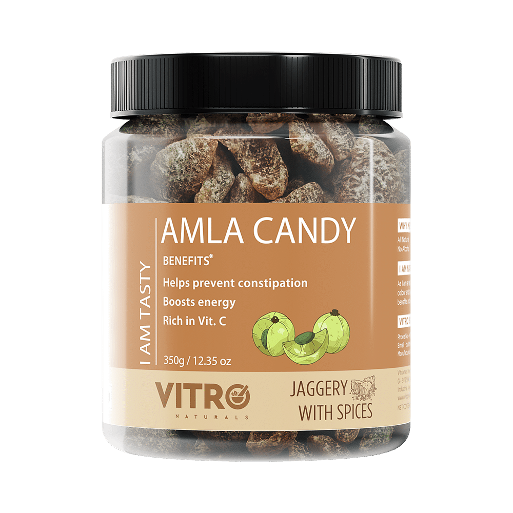 Vitro Naturals I Am Tasty Amla Candy | Rich in Vitamin C for Immunity & Blood Purification Jaggery with Spices - Image 1