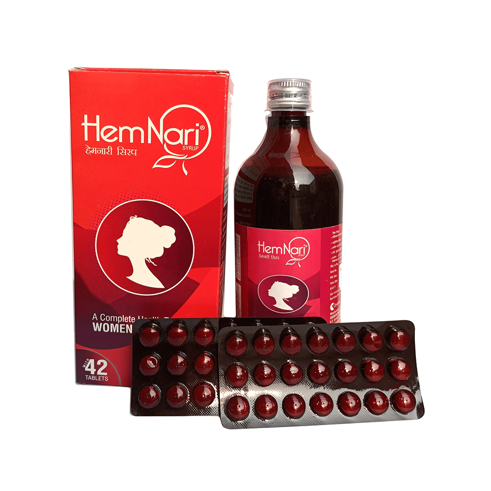 HemNari Combo Pack of Syrup 450ml Each and 2 Stip of 21 Tablet - Image 1