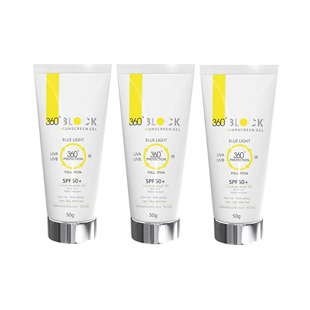 360° Block Sunscreen Gel (50gm Each) SPF 50+ - Image 1