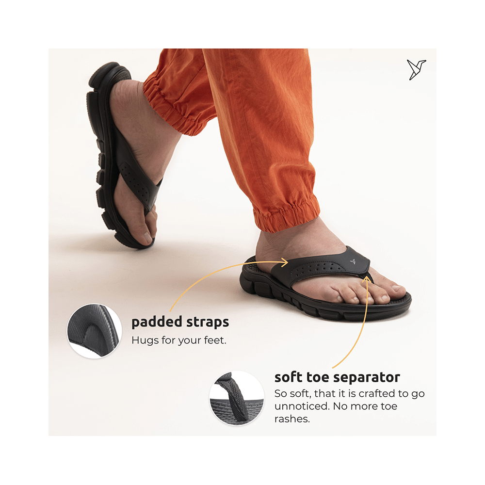 Yoho Lifestyle Extra Soft Comfortable and Anti Skid Slippers for Men with Arch Support 8 Monsoon Grey - Image 9