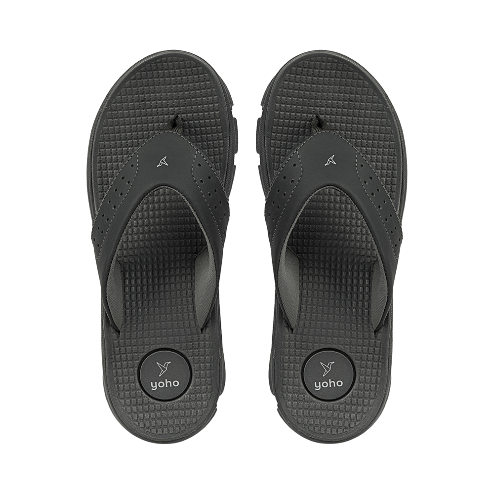 Yoho Lifestyle Extra Soft Comfortable and Anti Skid Slippers for Men with Arch Support 8 Monsoon Grey - Image 1