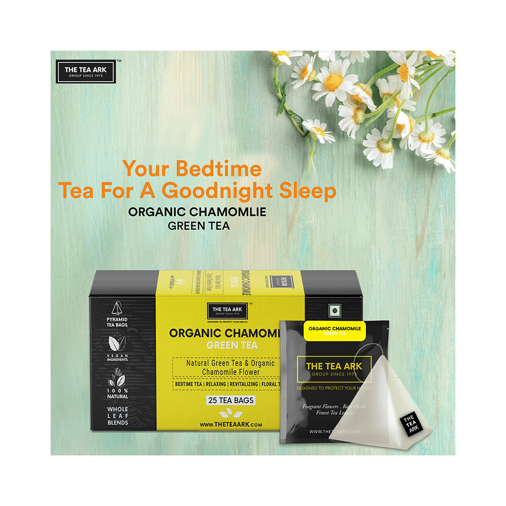 The Tea Ark Organic Chamomile Green Tea Bag (1.8gm-2gm Each) - Image 6