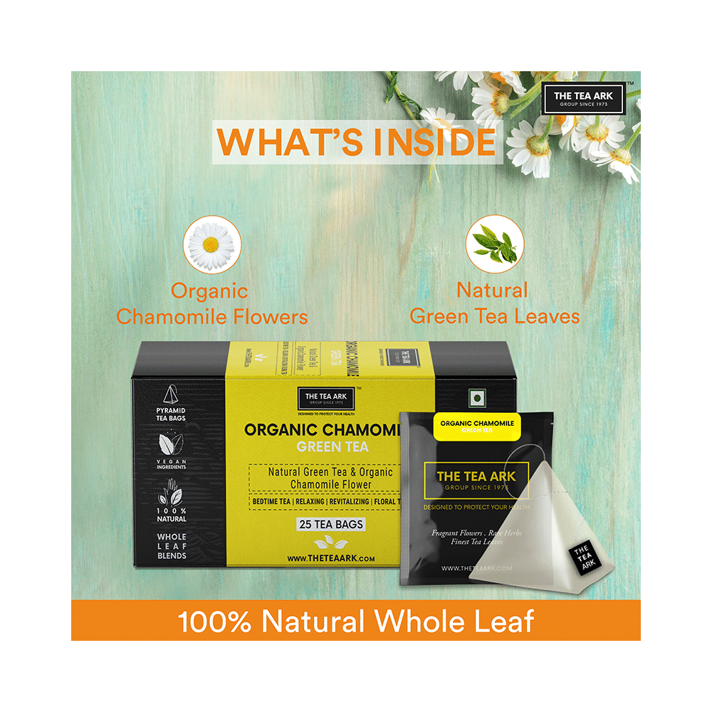 The Tea Ark Organic Chamomile Green Tea Bag (1.8gm-2gm Each) - Image 3