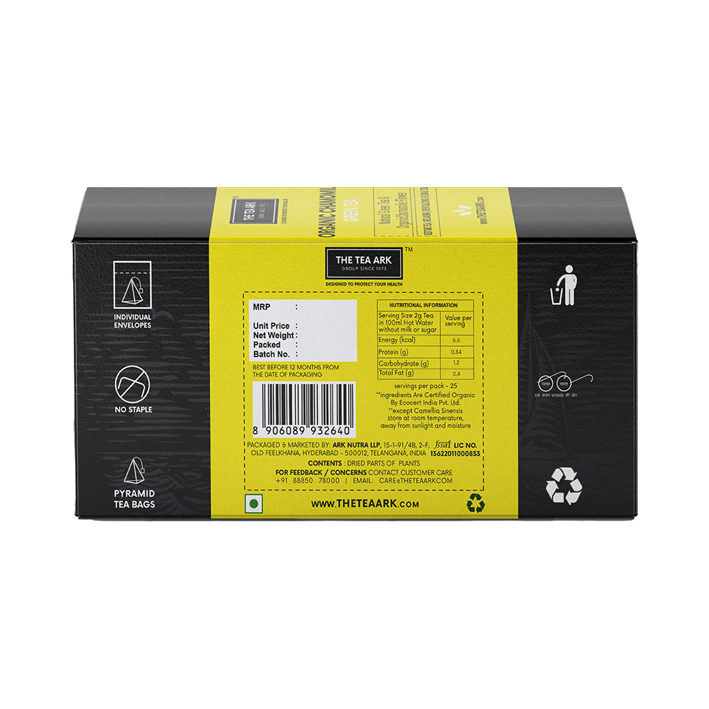 The Tea Ark Organic Chamomile Green Tea Bag (1.8gm-2gm Each) - Image 2