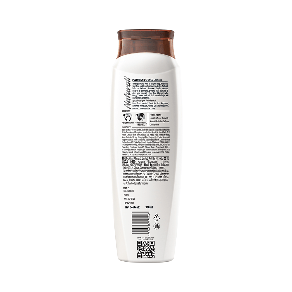 Naturali Pollution Defence Charcoal & Avocado Shampoo - Image 2