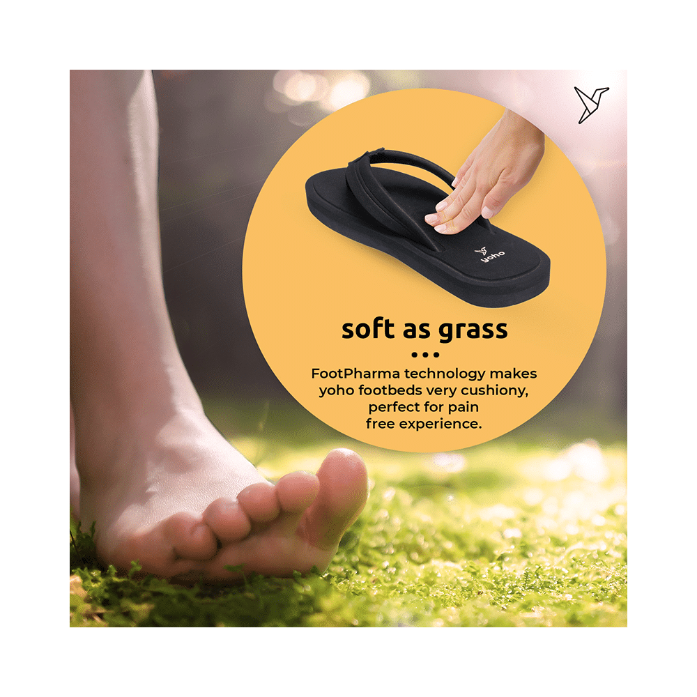 Yoho Lifestyle Doctor Ortho Soft Comfortable and Stylish Flip Flop Slippers for Men Classic Black 8 - Image 12