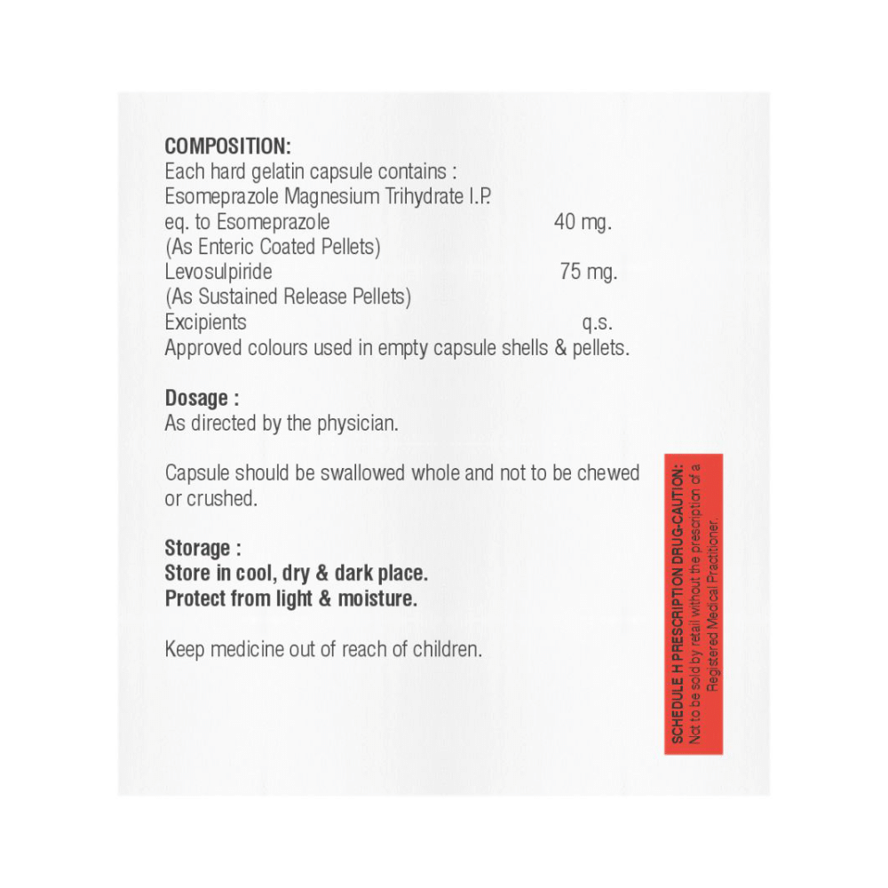 Esovil L 75mg/40mg Capsule SR - Image 2