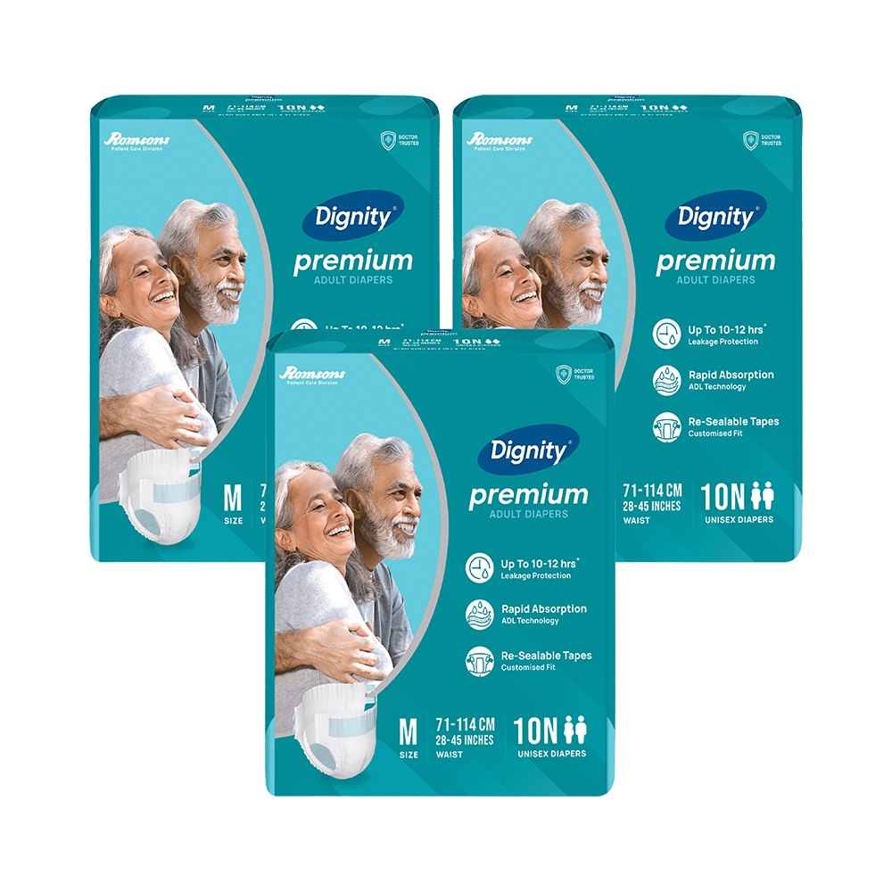 Dignity Premium Adult Diaper (10 Each) Medium - Image 1
