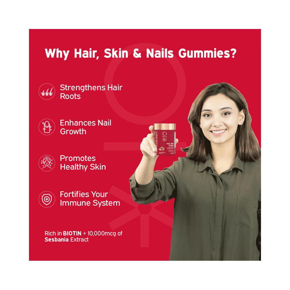 Nutriburst Hair, Skin & Nails Gummies Strawberry - Image 4