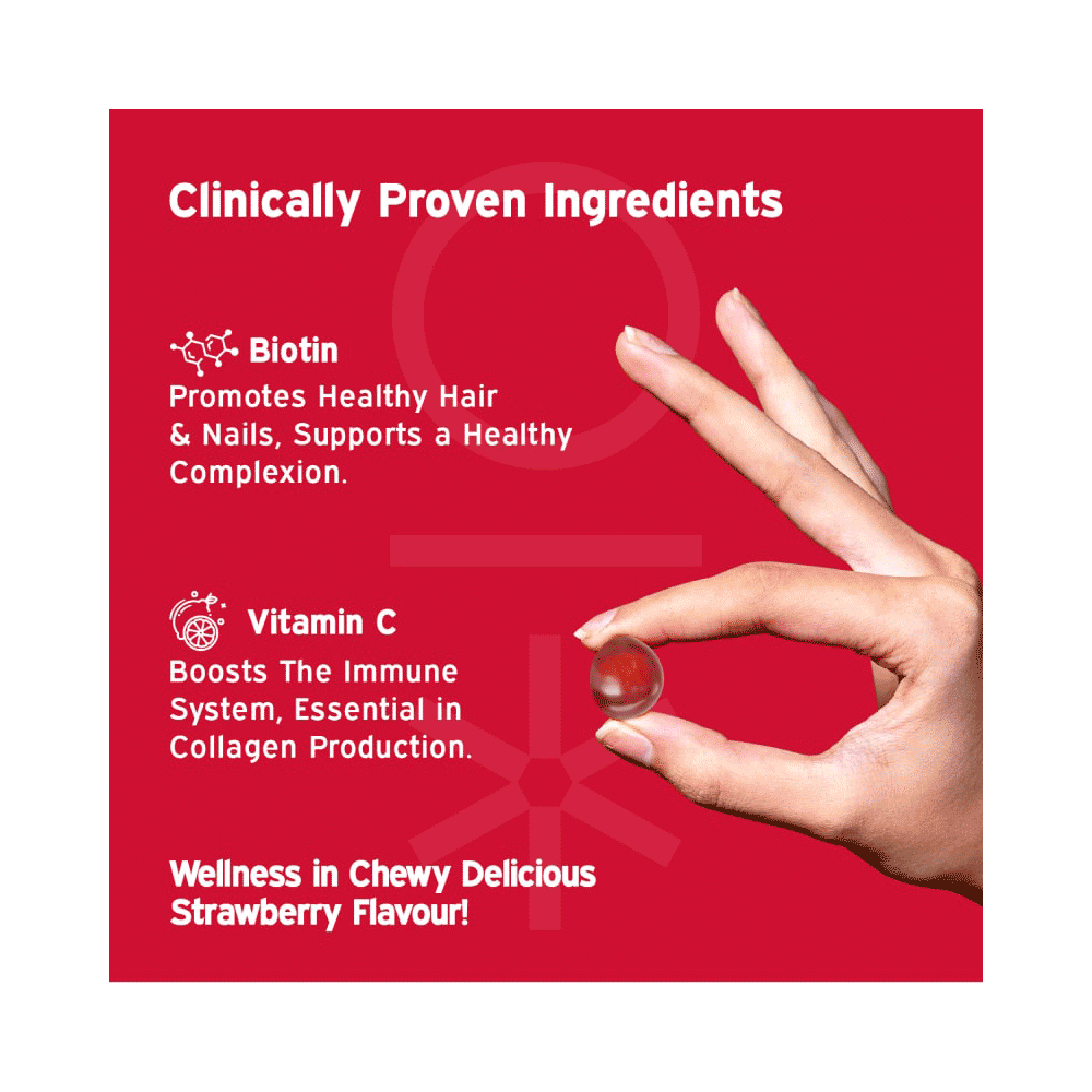 Nutriburst Hair, Skin & Nails Gummies Strawberry - Image 5
