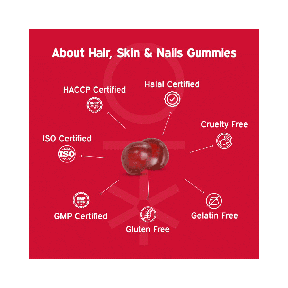 Nutriburst Hair, Skin & Nails Gummies Strawberry - Image 6