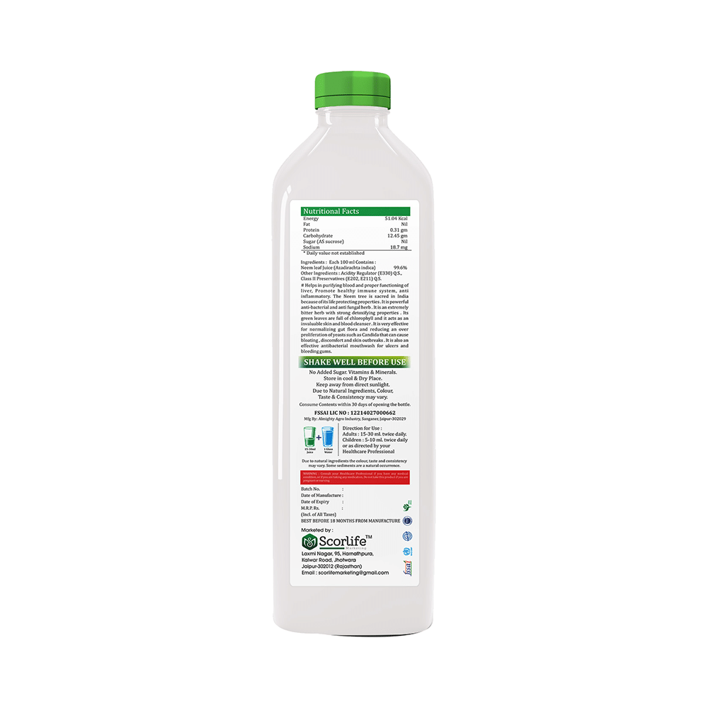 Scorlife Neem Juice No Added Sugar - Image 2