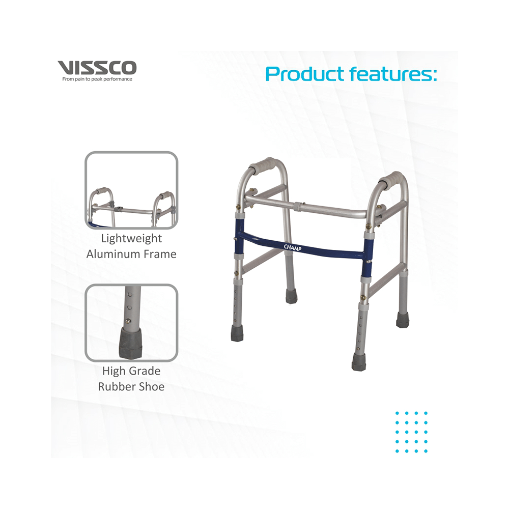 Vissco 3901 Champ Folding Walker-Child Universal Grey - Image 3