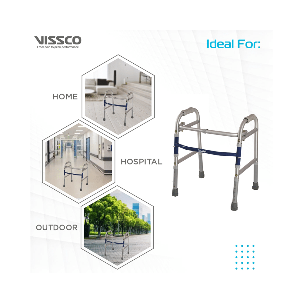 Vissco 3901 Champ Folding Walker-Child Universal Grey - Image 5
