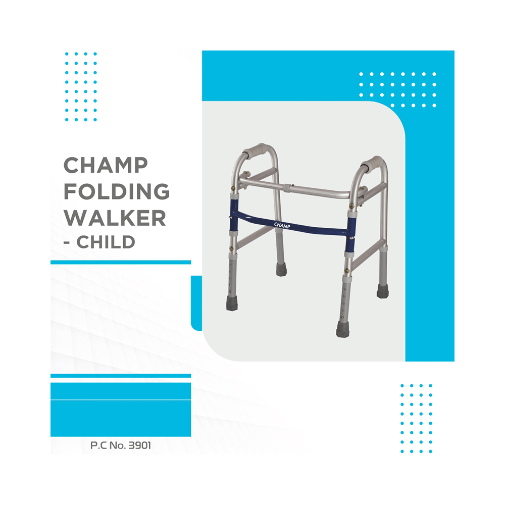 Vissco 3901 Champ Folding Walker-Child Universal Grey - Image 6