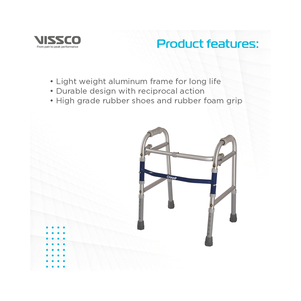 Vissco 3901 Champ Folding Walker-Child Universal Grey - Image 4