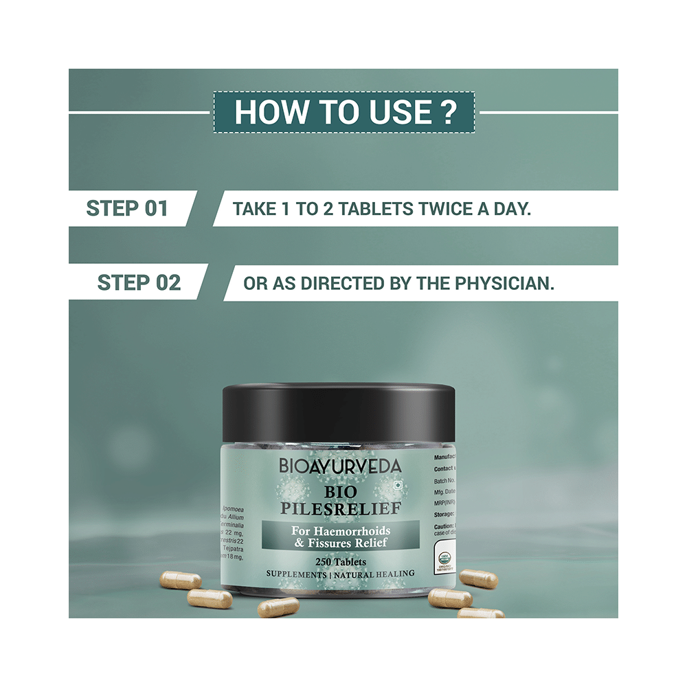 Bioayurveda Bio Piles Relief Tablet - Image 3