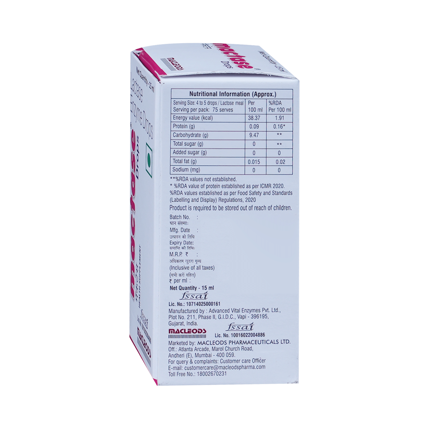 Mactase Lactase Enzyme Drops - Image 3