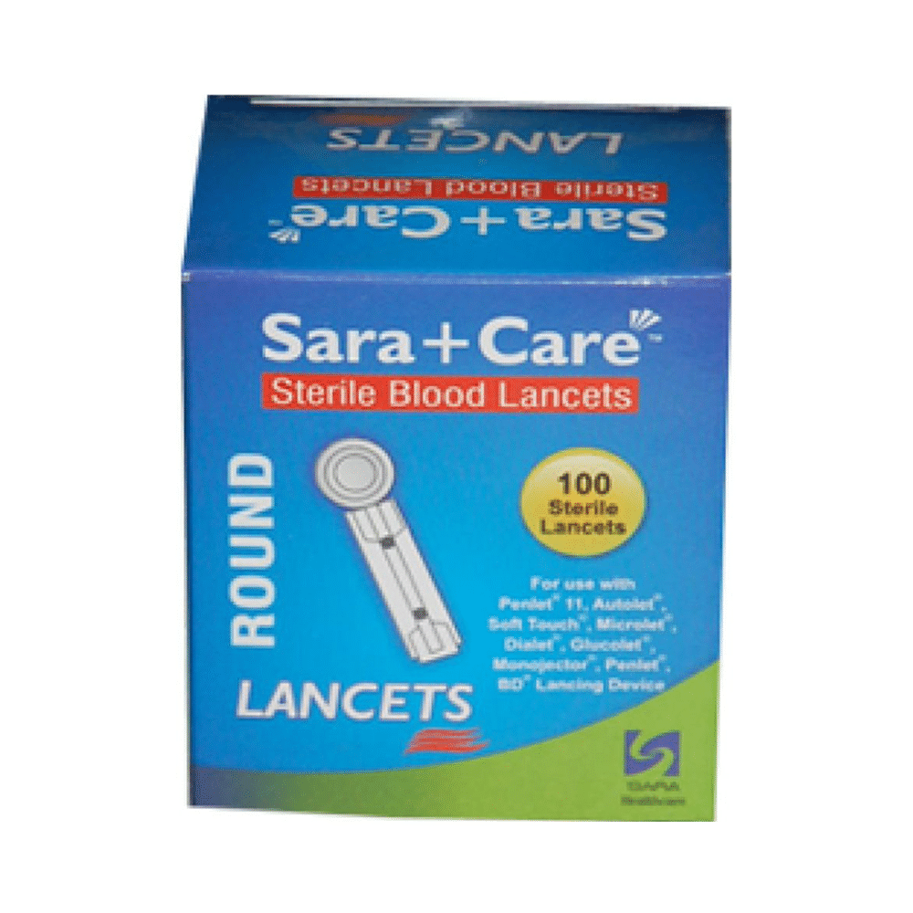 Sara+Care Plastic Needle Lancets (Only Lancets) Round - Image 1