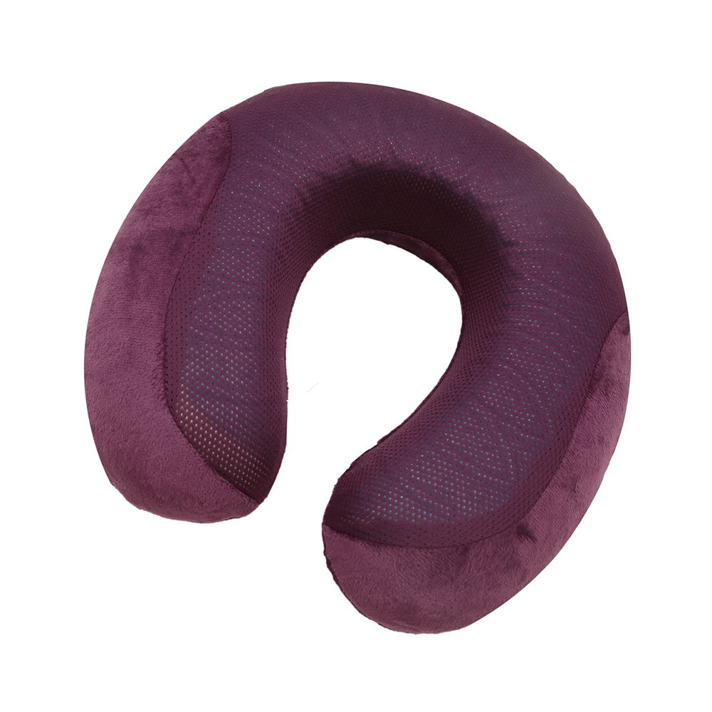 Viaggi Cooling Gel Memory Foam Neck Pillow Egg Plant - Image 2