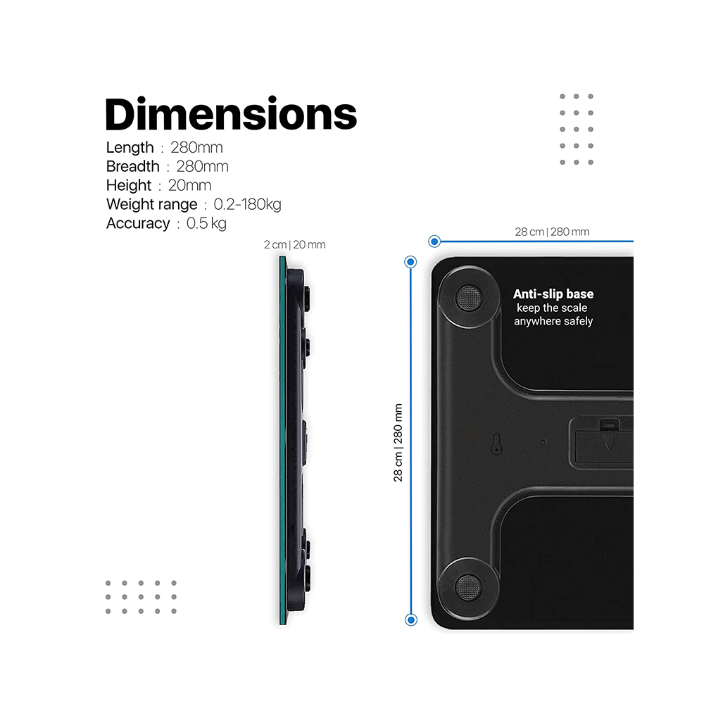 Vandelay Spirit Series Body Weighing Scale White Marble - Image 6