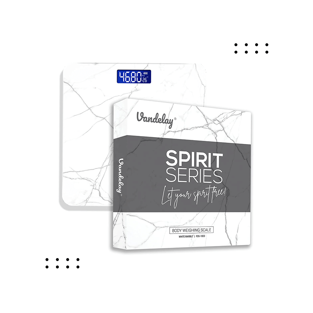 Vandelay Spirit Series Body Weighing Scale White Marble - Image 7