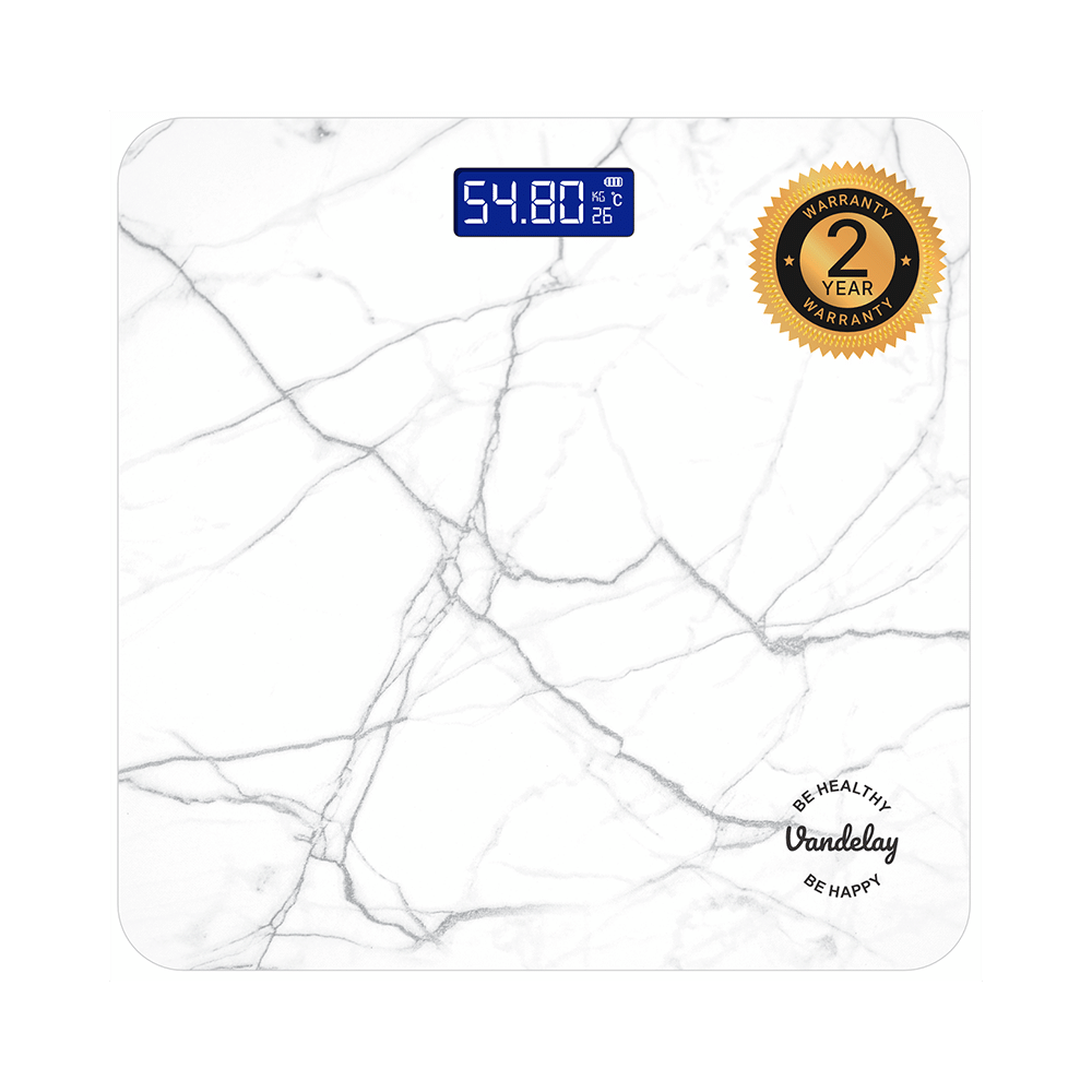 Vandelay Spirit Series Body Weighing Scale White Marble - Image 1
