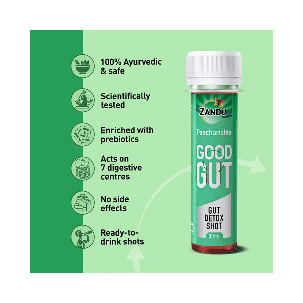 Zandu Pancharishta Good Gut - Gut Detox Shot (30 Each) - Image 5