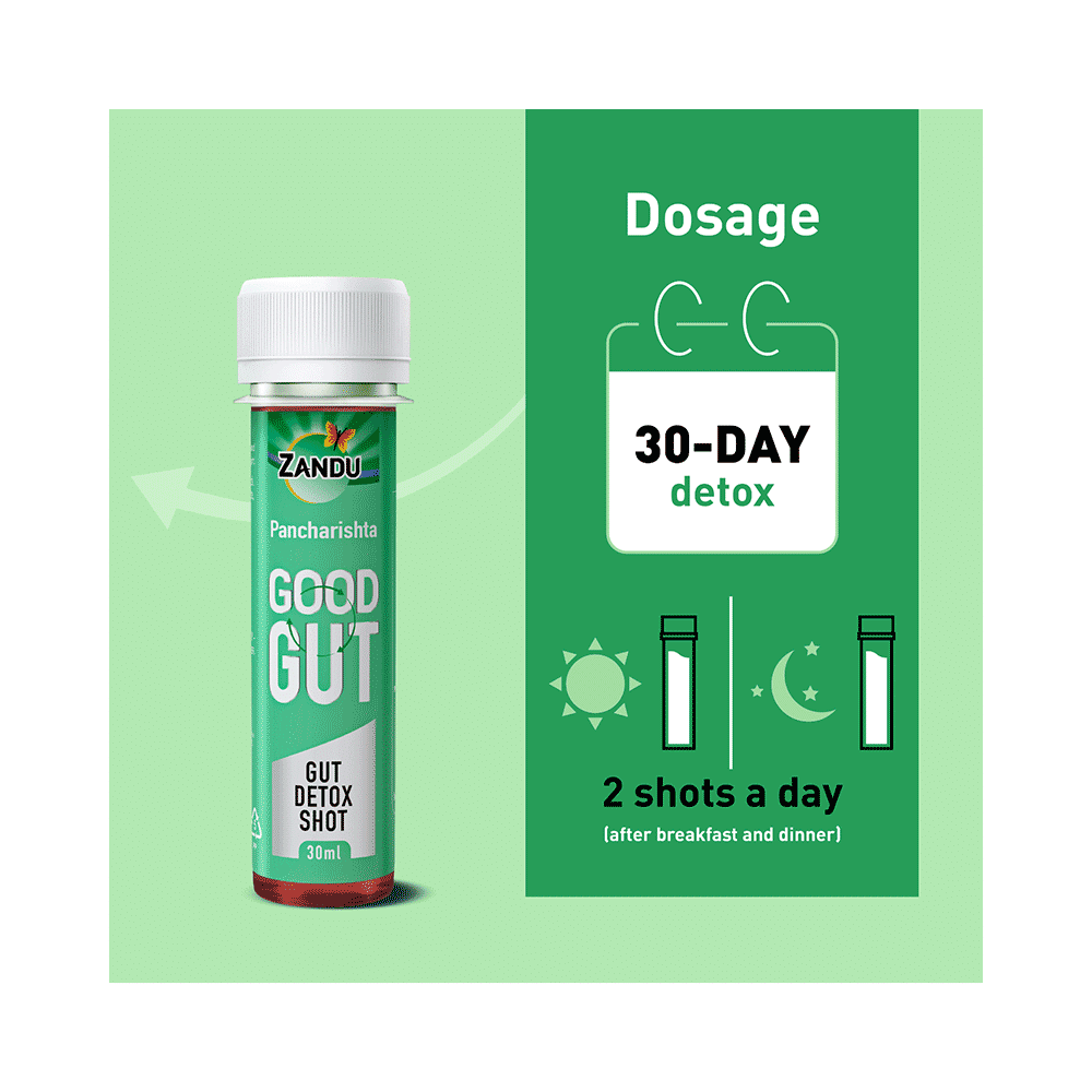 Zandu Pancharishta Good Gut - Gut Detox Shot (30 Each) - Image 6