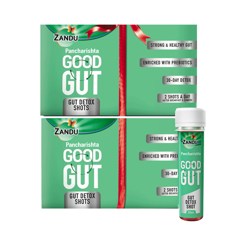 Zandu Pancharishta Good Gut - Gut Detox Shot (30 Each) - Image 1